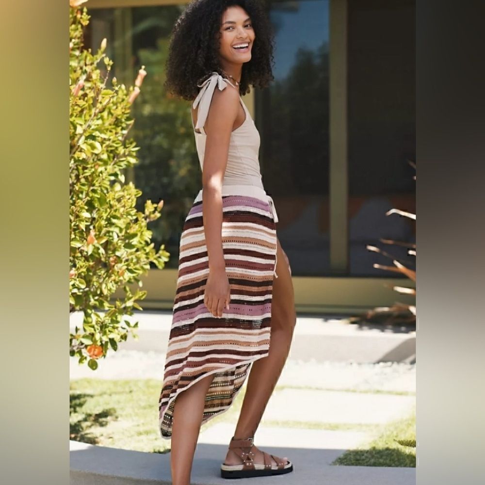 Anthropologie Striped Crochet Beach Wrap. NWT - Picture 4 of 4